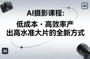 AI摄影课程,低成本高效率产出高水准大片的全新方式-遨游资源库