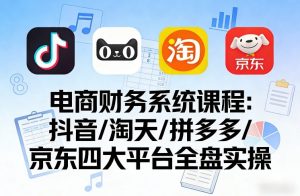 电商财务系统课程,覆盖抖音、淘天、拼多多、京东四大主流平台的全盘实操-遨游资源库