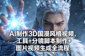 AI制作3D国漫风格视频,工具+分镜脚本制作+图片视频生成全流程-遨游资源库