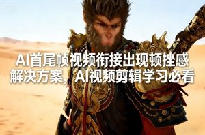 AI首尾帧视频衔接出现顿挫感解决方案，AI视频剪辑学习必看-遨游资源库