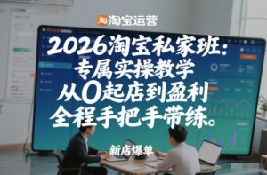 2026淘宝私家班:专属实操教学,从0起店到盈利,全程手把手带练(更新)-遨游资源库