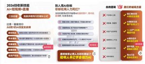2026创收新技能AI+短视频+直播，用AI爆改生意，这是一套能陪你从0到1的AI创富实战课-遨游资源库
