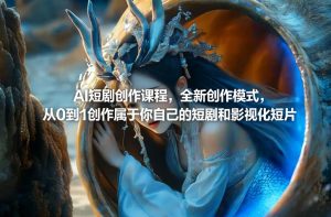 AI短剧创作课程，全新创作模式，从0到1创作属于你自己的短剧和影视化短片-遨游资源库