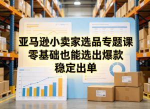 亚马逊小卖家选品专题课,零基础也能选出爆款,稳定出单-遨游资源库