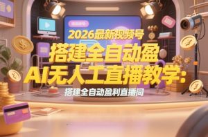 2026最新视频号AI无人直播教学:搭建全自动盈利直播间,低成本开启副业变现-遨游资源库