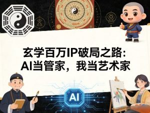 玄学百万IP破局之路：AI当管家，我当艺术家-遨游资源库