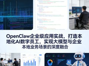 OpenClaw企业级应用实战，打造本地化AI数字员工，实现大模型与企业本地业务场景的深度融合-遨游资源库