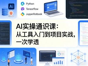 AI实操通识课，从工具入门到项目实战，一次学透-遨游资源库