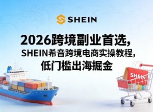 2026跨境副业首选,SHEIN希音跨境电商实操教程,低门槛出海掘金-遨游资源库