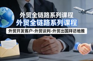 外贸系列课程，外贸开发客户-外贸谈判-外贸出国拜访地推，完成一个外贸链路-遨游资源库