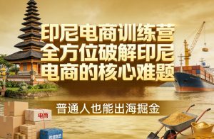 印尼电商训练营，全方位破解印尼电商的核心难题，普通人也能出海掘金-遨游资源库