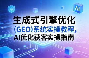 生成式引擎优化（GEO）系统实操教程，AI优化获客实操指南-遨游资源库