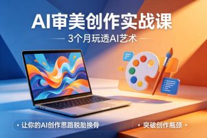 AI审美创作实战课，3个月玩透AI艺术，让你的AI创作思路脱胎换骨，突破创作瓶颈-遨游资源库
