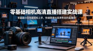 零基础相机高清直播间搭建实战课，小白也能轻松上手，快速搭建出高清专业的直播间-遨游资源库