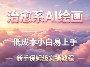 治愈系AI绘画提示词项目，低成本小白易上手，每天10分钟，新手保姆级实操教程-遨游资源库