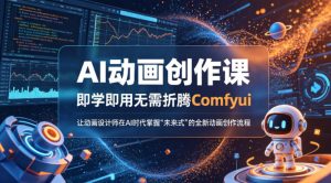 AI动画创作课，即学即用无需折腾Comfyui，让动画设计师在AI时代掌握“未来式”的全新的动画创作流程-遨游资源库