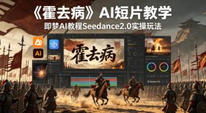 《霍去病》AI短片教学，即梦AI教程Seedance2.0实操玩法-遨游资源库