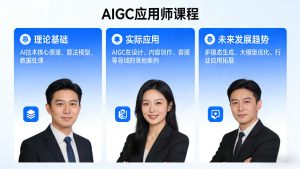 AIGC应用师课程，覆盖了AI技术的理论基础、实际应用、以及未来发展趋势-遨游资源库