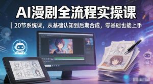 AI漫剧全流程实操课｜20节系统课，从基础认知到后期合成，零基础也能上手-遨游资源库