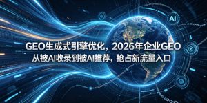 GEO生成式引擎优化，2026年企业GEO从被AI收录到被AI推荐，抢占新流量入口-遨游资源库
