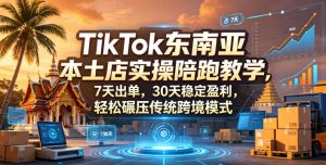 TikTok东南亚本土店实操陪跑教学，7天出单，30天稳定盈利，轻松碾压传统跨境模式-遨游资源库