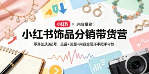 小红书饰品分销带货营｜零基础从0起号，选品+流量+内容全闭环手把手带教-遨游资源库