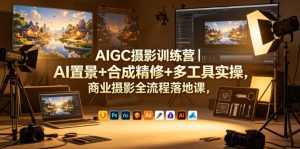 AIGC摄影训练营｜AI置景+合成精修+多工具实操，商业摄影全流程落地课-遨游资源库