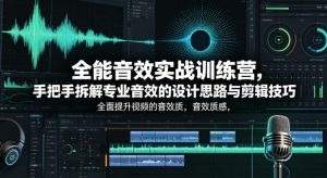 全能音效实战训练营，手把手拆解专业音效的设计思路与剪辑技巧，全面提升视频的音效质感-遨游资源库