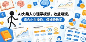 AI火柴人心理学视频,收益可观,适合小白操作,保姆级教学-遨游资源库