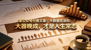 某公众号付费文章：大数据告诉你：大器晚成，才是人生常态-遨游资源库