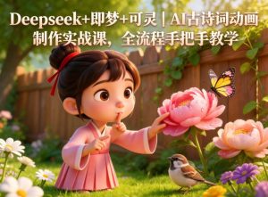 Deepseek+即梦+可灵|AI古诗词动画制作实战课,全流程手把手教学-遨游资源库