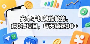 安卓手机就能做的，纯0撸项目，每天稳定30+-遨游资源库