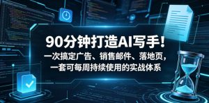 90分钟打造AI写手!一次搞定广告、销售邮件、落地页,一套可每周持续使用的实战体系【原创双语字幕】-遨游资源库