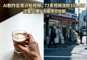 AI制作反常识短视频,72条视频涨粉102.4W,流量火爆,详细项目拆解-遨游资源库