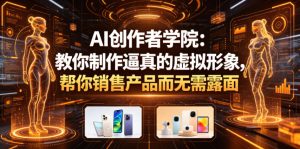 AI创作者学院:教你制作逼真的虚拟形象,帮你销售产品而无需露面【原创双语字幕】-遨游资源库