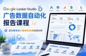 Google Looker Studio广告数据自动化报告课程,成为更专业不被报告折磨的优化师-遨游资源库