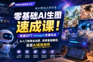 零基础AI生图速成课!吃透GPT-Image2全套玩法,从入门到商业出图,效率直接翻倍,实现AI高效创作-遨游资源库