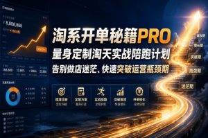 淘系开单秘籍PRO，量身定制淘天实战陪跑计划，告别做店迷茫、快速突破运营瓶颈期（2026年6月22日）-遨游资源库