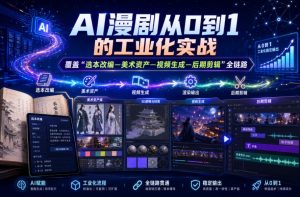 AI漫剧从0到1的工业化实战,覆盖“选本改编—美术资产—视频生成—后期剪辑”全链路(更新6月)-遨游资源库