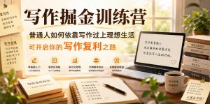 写作掘金训练营，普通人如何依靠写作过上理想生活，可开启你的写作复利之路（更新6月）-遨游资源库