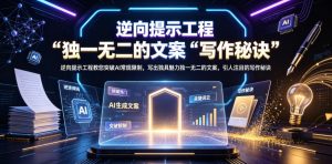 逆向提示工程教您突破AI常规限制，写出独具魅力独一无二的文案，引人注目的写作秘诀【原创双语字幕】-遨游资源库