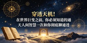 付费文章：穿透天机！在世界巨变之前，你必须知道的通天人间智慧一次和你彻底聊通透-遨游资源库