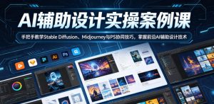 AI辅助设计实操案例课，手把手教学Stable Diffusion、Midjourney与PS协同技巧，掌握前沿AI辅助设计技术-遨游资源库