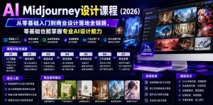 AI Midjourney设计课程（2026），从零基础入门到商业设计落地全链路，零基础也能掌握专业AI设计能力-遨游资源库