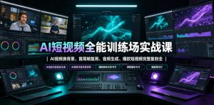 AI短视频全能训练场实战课|AI视频换背景、首尾帧复用、音频生成、爆款短视频完整复刻全套实操教学-遨游资源库