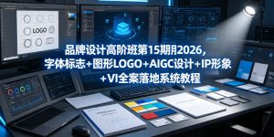 品牌设计高阶班第15期2026,字体标志+图形LOGO+AIGC设计+IP形象+VI全案落地系统教程-遨游资源库