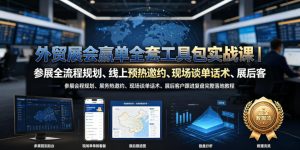 外贸展会赢单全套工具包实战课|参展全流程规划、线上预热邀约、现场谈单话术、展后客户跟进复盘完整落地教程-遨游资源库
