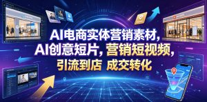 AI电商实体营销素材，AI创意短片，高效打造营销短视频，轻松引流到店，稳定提升门店客流与成交转化-遨游资源库