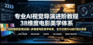 专业AI视觉导演进阶教程，38种爆款影视运镜+多维度电影美学体系，全方位提升AI成片高级感与镜头质感-遨游资源库