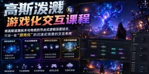 高斯泼溅与游戏化交互课程，将高斯泼溅技术与传统的节点式逻辑深度结合，打造一套“游戏化”的沉浸式场景的交互系统-遨游资源库